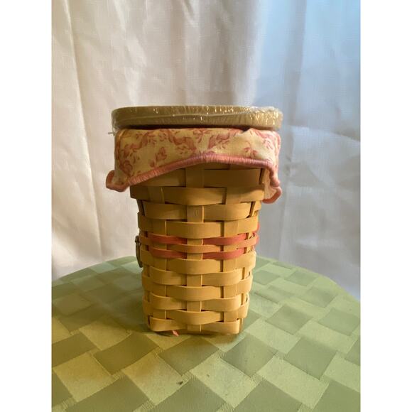 Longaberger 2004 Horizon of Hope /A.C.S. Basket w/Liner, Protector, Lid & Tie-On - Picture 10 of 16
